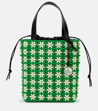 Loewe Paula's Ibiza Mini Beaded Tote Bag In Multicoloured