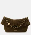 Loewe Paula's Ibiza Ola Small Raffia Shoulder Bag In Green