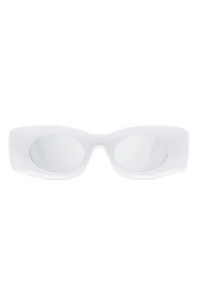 Loewe Paula's Ibiza Original 49mm Small Rectangular Sunglasses In Gray