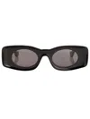 Loewe Logo Polished Super-large Frame Sunglasses In Black
