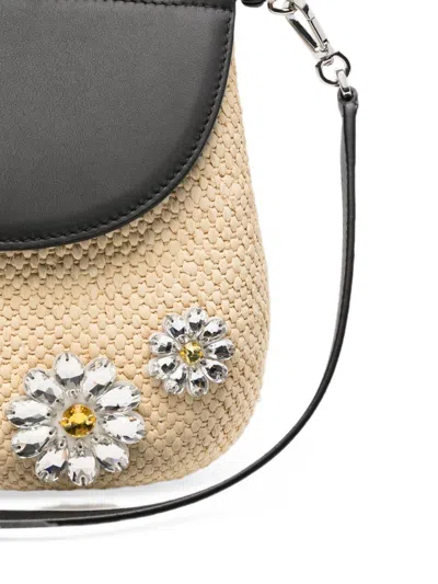 Loewe Paula's Ibiza Pescador Daisy Medium Rafia Handbag In Sand