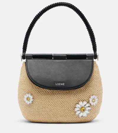 Loewe Medium Pescador Crystal-embellished Tote Bag In White