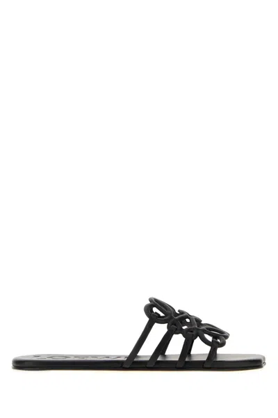 Loewe Paula's Ibiza Petal Anagram Slide In Black