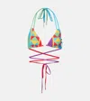 Loewe Paula's Ibiza Printed Bikini Top In Multi