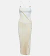 Loewe Strappy Midi Dress With Scoop Neck And Side Slit In Multicoloured