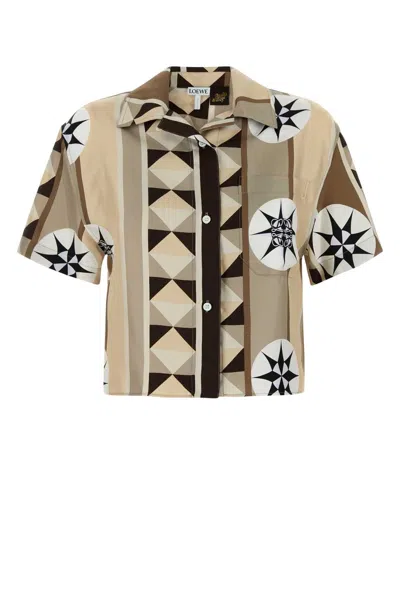 Loewe Paula's Ibiza Printed Satin Silk Shirt