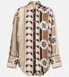Loewe Paula's Ibiza Printed Silk Shirt In Multicoloured