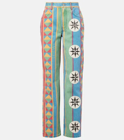 LOEWE PAULA'S IBIZA PRINTED STRAIGHT JEANS