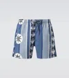 Loewe Mens Blue Multicolor Ibiza Graphic-pattern Woven Swim Shorts In Blue