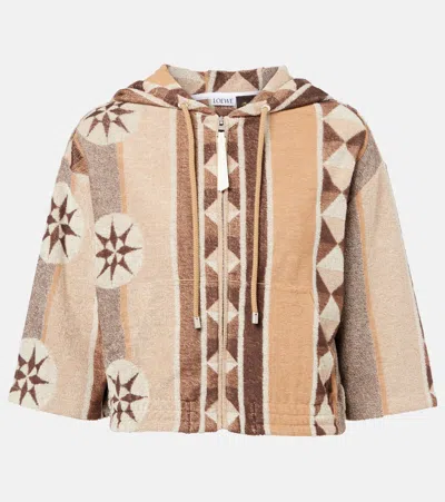 Loewe Paula's Ibiza Printed Terry Hoodie In Neutrals