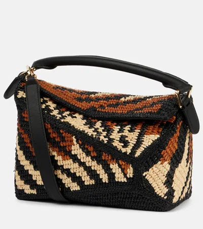 Loewe Paula's Ibiza Puzzle Edge Small Shoulder Bag In Multicoloured