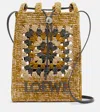 Loewe Embroidered Drawstring Pouch In Brown