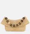 Loewe Medium Ola Shoulder Bag In Raffia And Calfskin In Neutrals