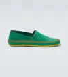 Loewe X Paula's Ibiza Suede Raffia-trim Rio Slippers In Multi