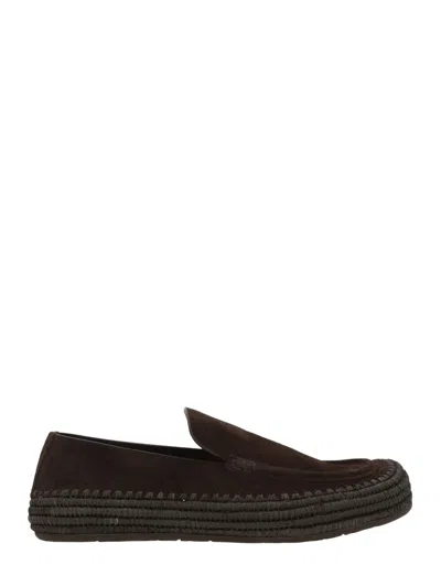 Loewe Paula's Ibiza Rio Suede Loafer In Brown