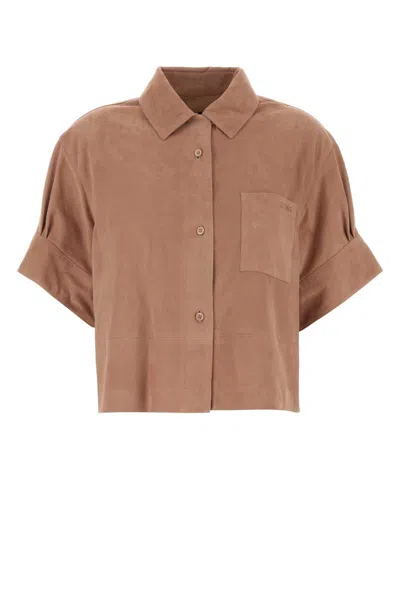 Loewe Pink Suede Paula S Ibiza Shirt In Brown