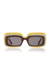 Loewe Paula's Ibiza Square-frame Acetate Sunglasses In Brown