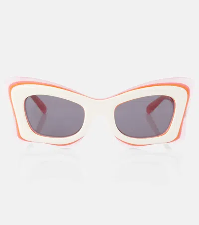 Loewe Multicolor Acetate Butterfly Sunglasses In Grey