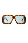 Loewe Unisex Sunglass Paulas Ibiza Lw40064u In Shiny Blonde Havana