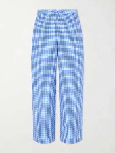 Loewe Anagram Drawstring Trousers In Blue