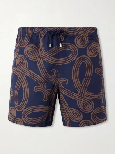 Loewe Shorts In Silk Size: Xl For Man In Blue