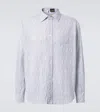 Loewe Lapel Long Sleeve Shirt In Blue