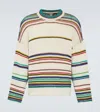 LOEWE PAULA'S IBIZA STRIPED COTTON-BLEND SWEATER