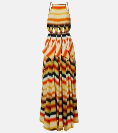 Loewe Printed Crepe Paula S Ibiza Dress In Multi