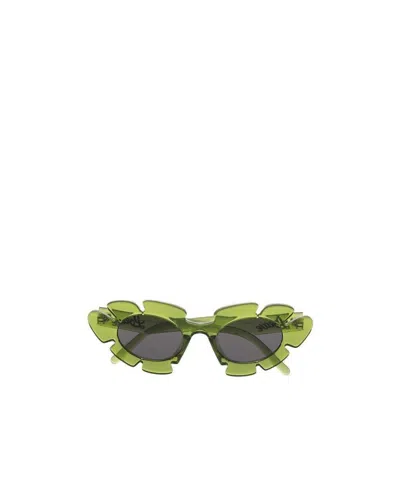 Loewe 47mm Tinted Oval Sunglasses In Green