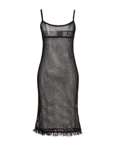 Loewe Paula's Ibiza Woman Mini Dress Black Size M Viscose, Elastane, Polyamide