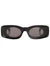 Loewe Logo Polished Super-large Frame Sunglasses In Black