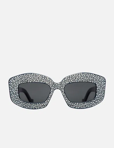 Loewe Starry Night Embellished Oversized Sunglasses In Blue