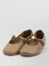 Loewe Women's Nappa Calf Leather Pebble Soft Ballet Flat (authentic Pre-loved) In Brown
