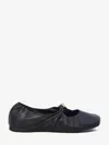 Loewe Women Pebble Ballerina In Nappa Leather In Black