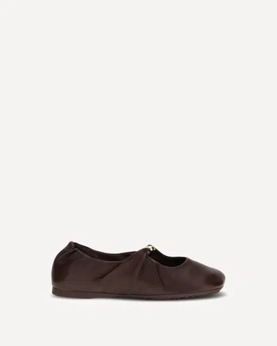 Loewe Pebble Ballerinas In Brown
