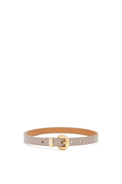 Loewe Pebble Belt In Smooth Calfskin In White
