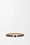 Loewe Leather Pebble Belt In Navy