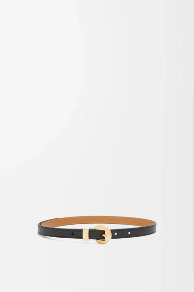 Loewe Leather Pebble Belt In Navy