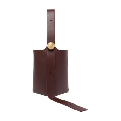 Loewe Pebble Bucket Bag In Dark_burgundy