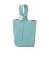 Loewe Mini Pebbled Leather Bucket Bag In Blue