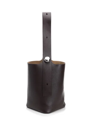 Loewe Pebble Bucket Large Shoulder Bags Brown