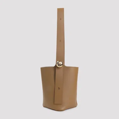 Loewe Pebble Bucket Medium Shoulder Bag In Brown