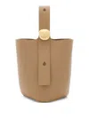 Loewe Pebble Bucket Mini Bag In Brown