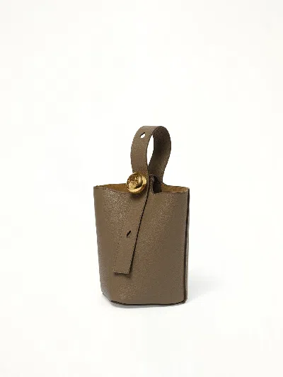 Loewe Pebble Bucket Mini In Brown