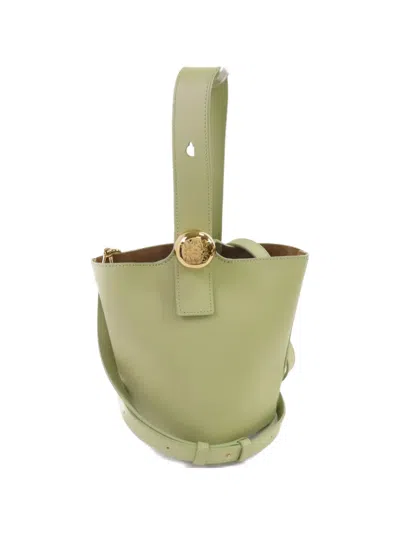 Pre-owned Loewe Pebble Bucket Mini Shoulder Bag In Green