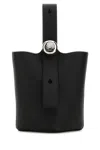 Loewe Textured Leather Bucket Bag With Metal Handle