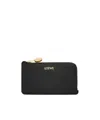 Loewe Pebble Coin Cardholder In Shiny Nappa Calfskin In Black
