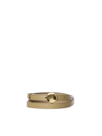Loewe Pebble Calfskin Belt In Green