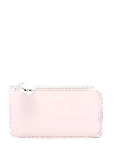Loewe Pebble Card Coin Case (authentic Pre-loved) In Pink