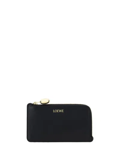 Loewe Pebble Card Holder In Black